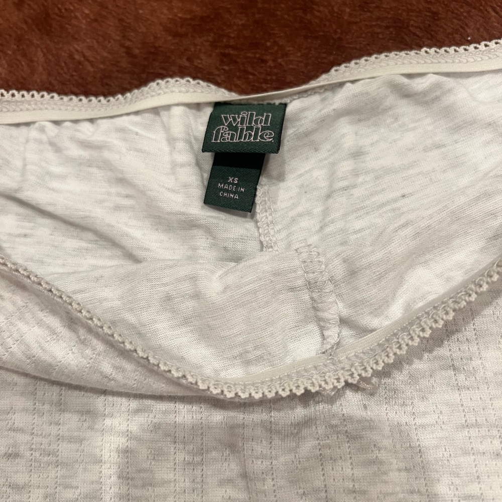 Wild Fable Grey Ruffle Mini Skirt - Picture 3 of 6